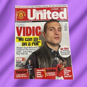 Inside United Magazine Nemanja Vidic March 2012 Official Manchester Futbol